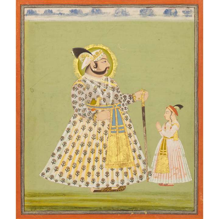 Maharana Pratap Singh and his son Raj Singh